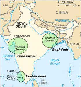 Indian Jews 1 Indian_Jews_communities_map